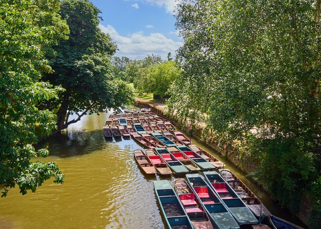 Oxford river with boats