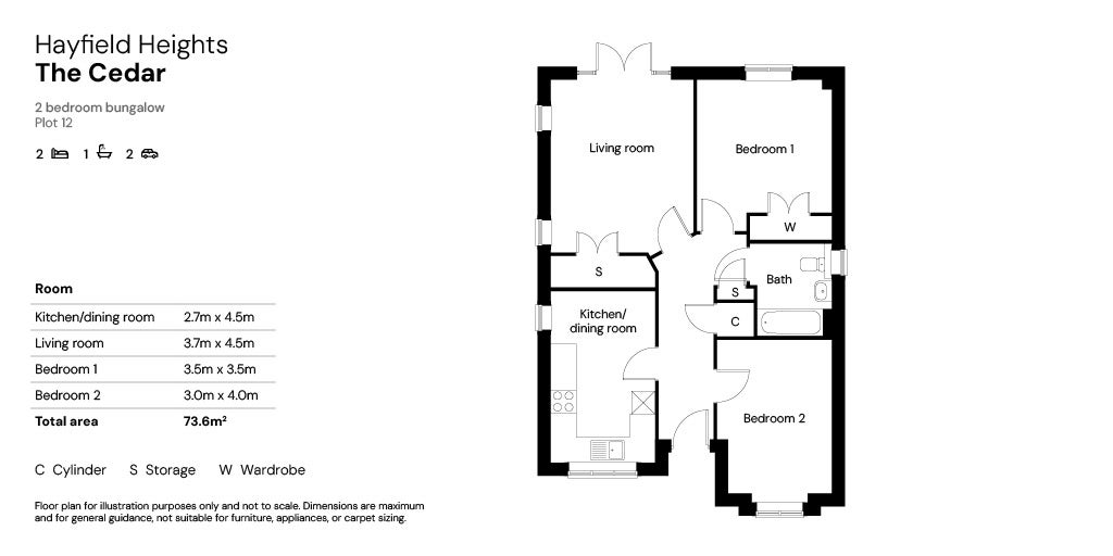 Floor plan for Plot 12