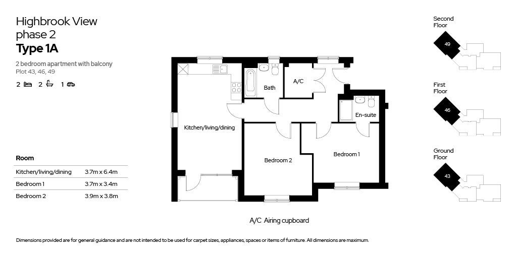 Floor plans 2 beds