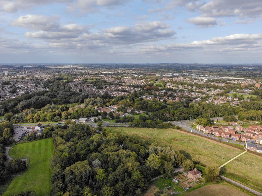 Aerial shot of Swindon