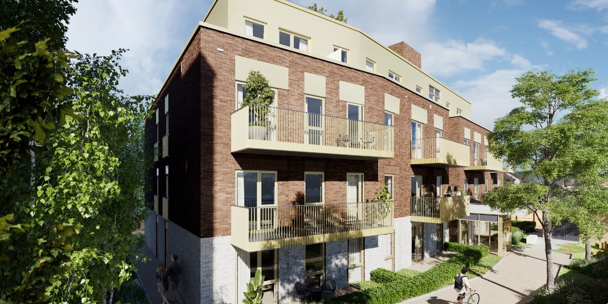Exterior CGI of the Post House development
