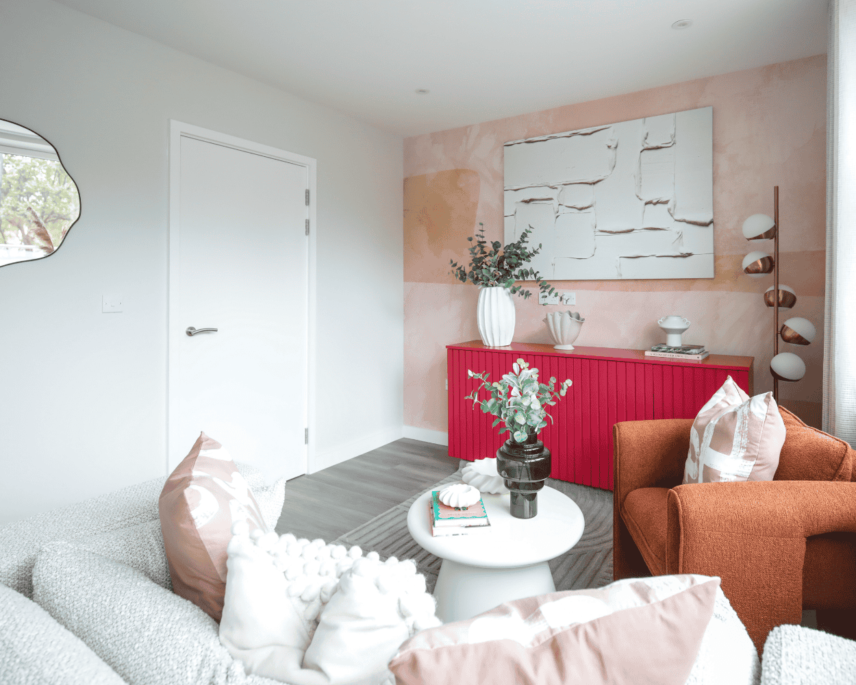 Show home photo a living room at The Restorey.