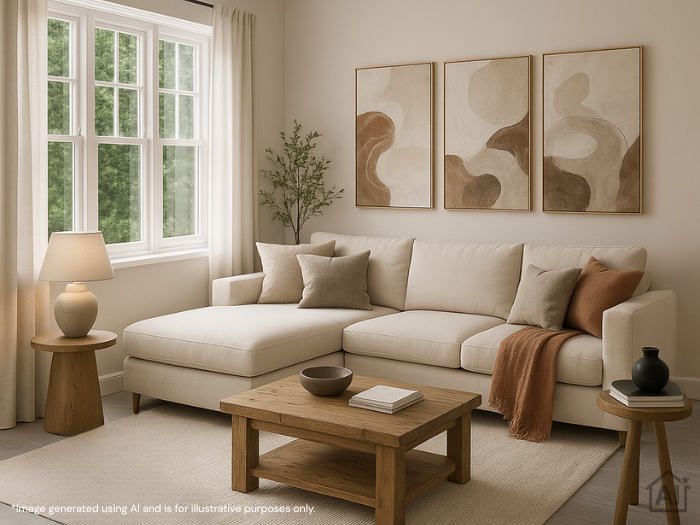 Marshalls Green AI CGI interior living room