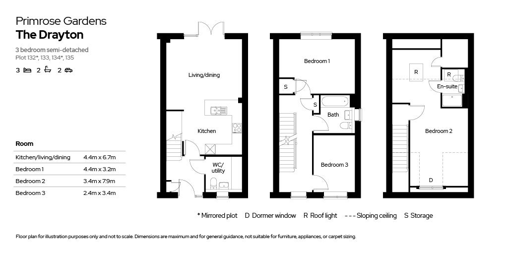 Floor plan for The Drayton property type at Primrose Gardens.