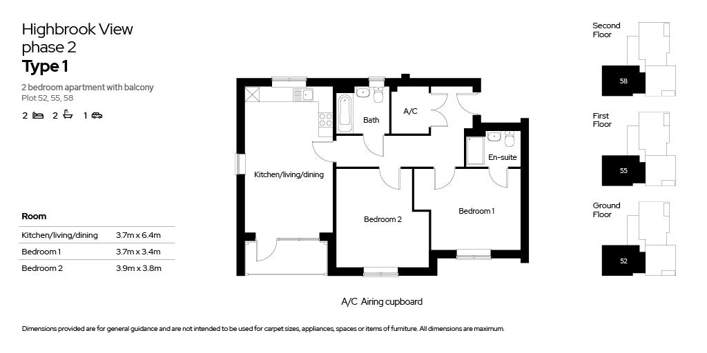 Floor plans 2 beds