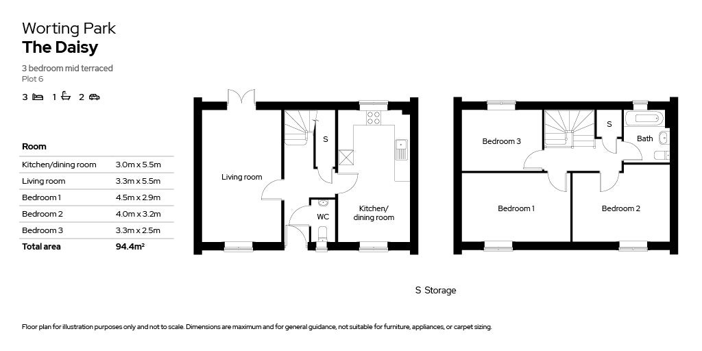 Floor plan for Plot 6