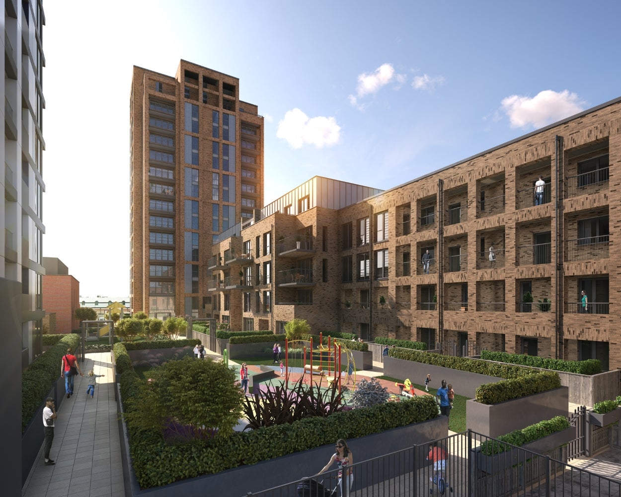 Exterior CGI of Edgware Parade