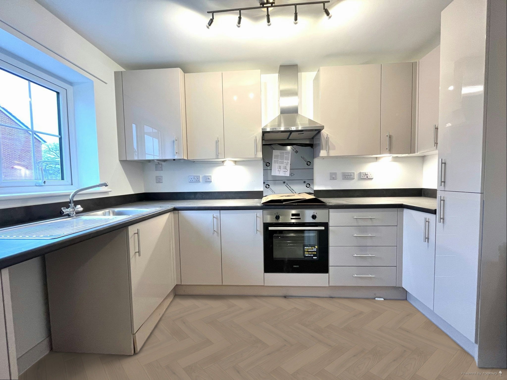 Fox Mill Gardens plot 70 kitchen - CGI flooring