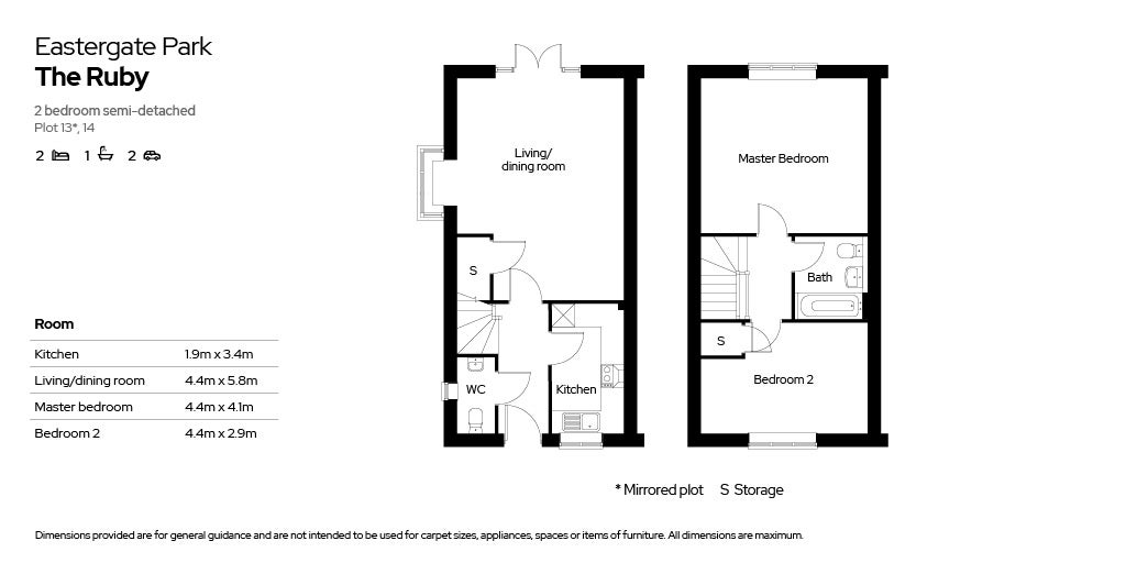 Eastergate plots 13-14 floor plan