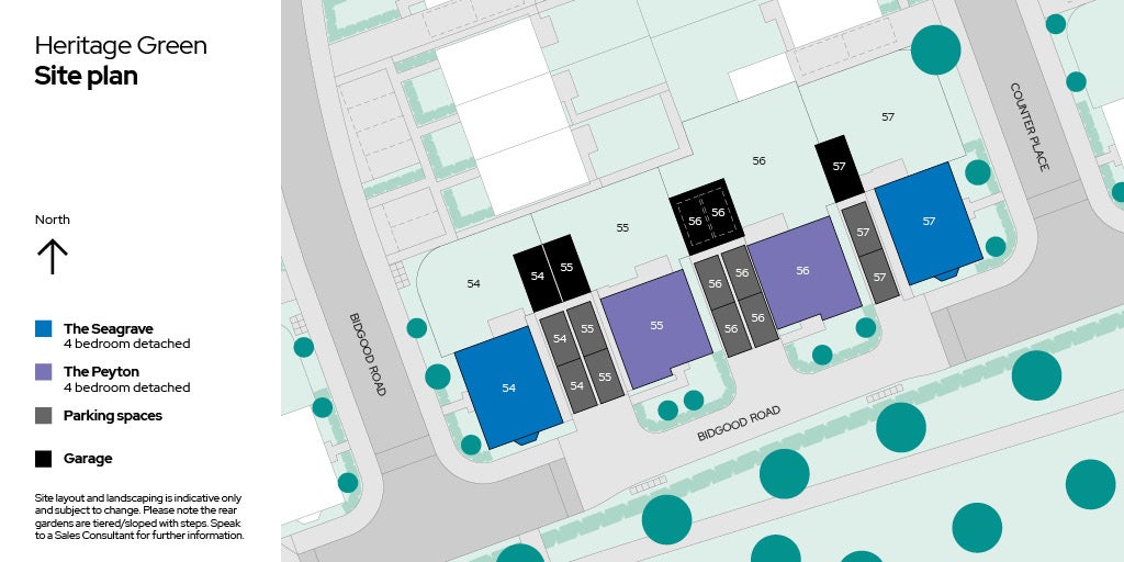 Site plan plots 54-57