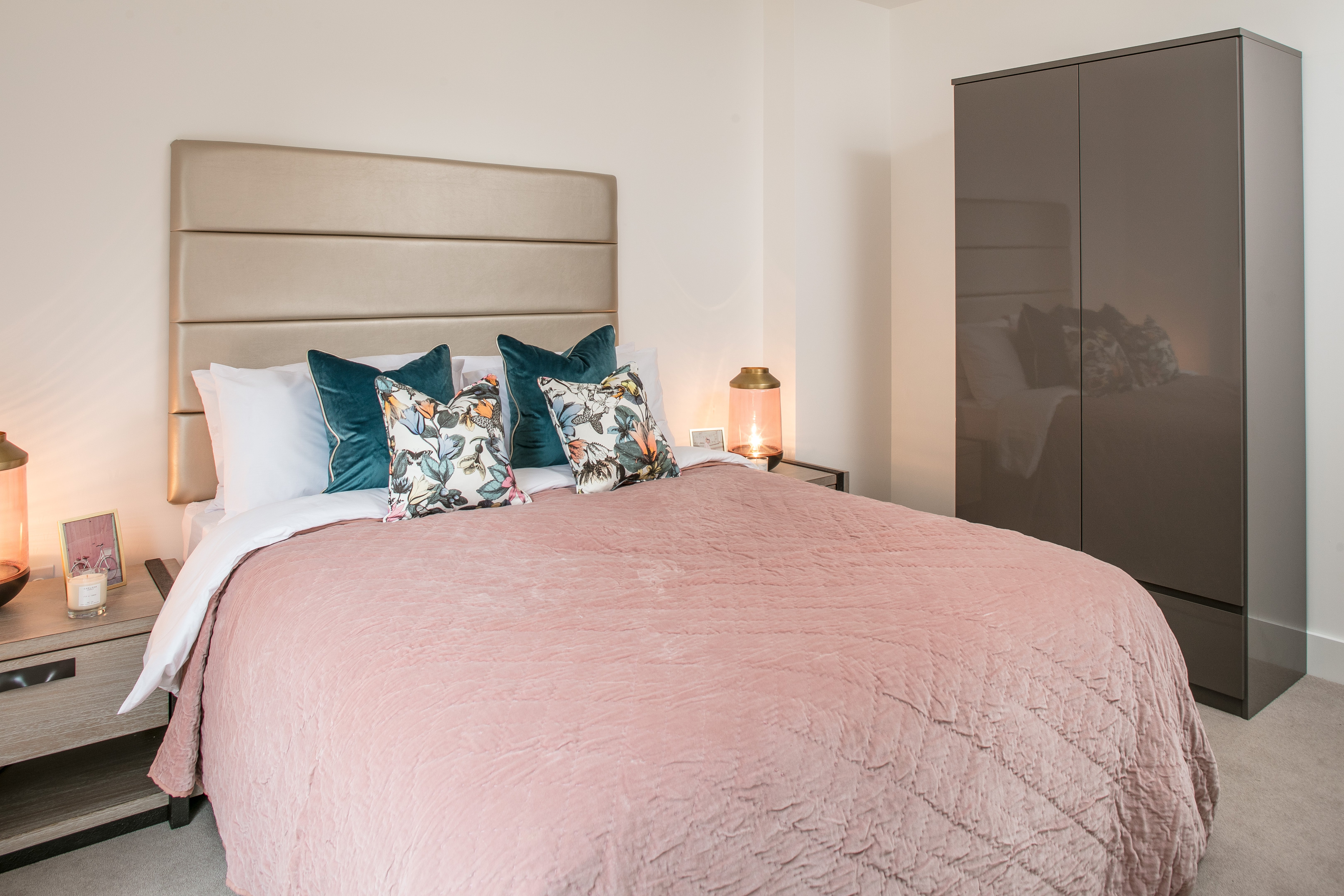 Bedroom in Mortimer Court show apartment