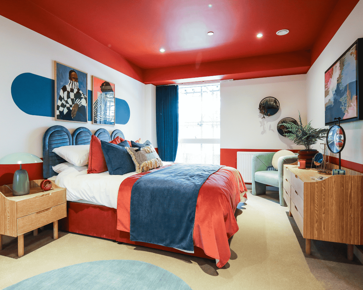 Interior photograph of the show home bedroom at Edgware Parade.