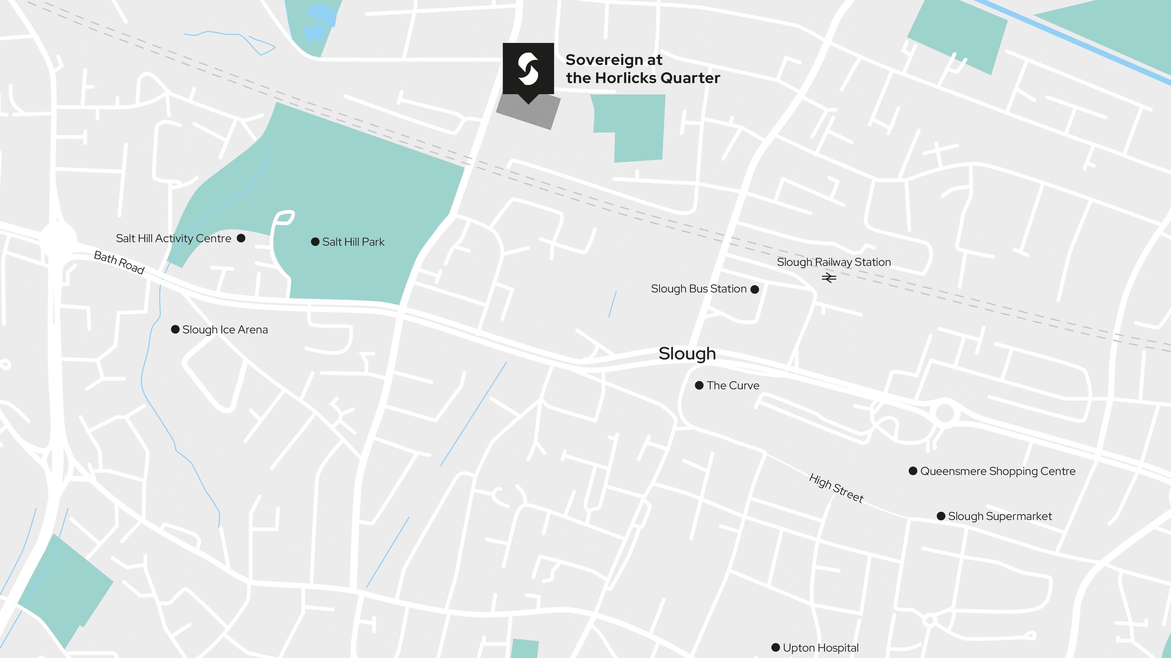 Sovereign at the Horlicks Quarter - location map