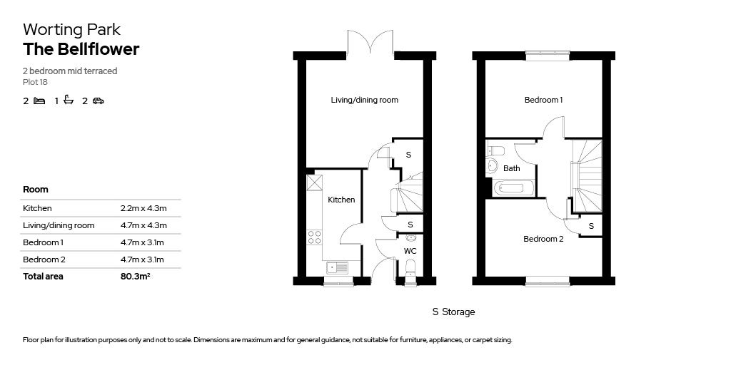 Floor plan for Plot 18