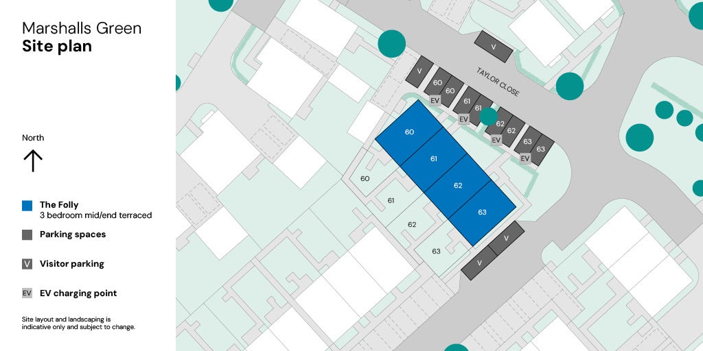 Site plan - Plots 60-63