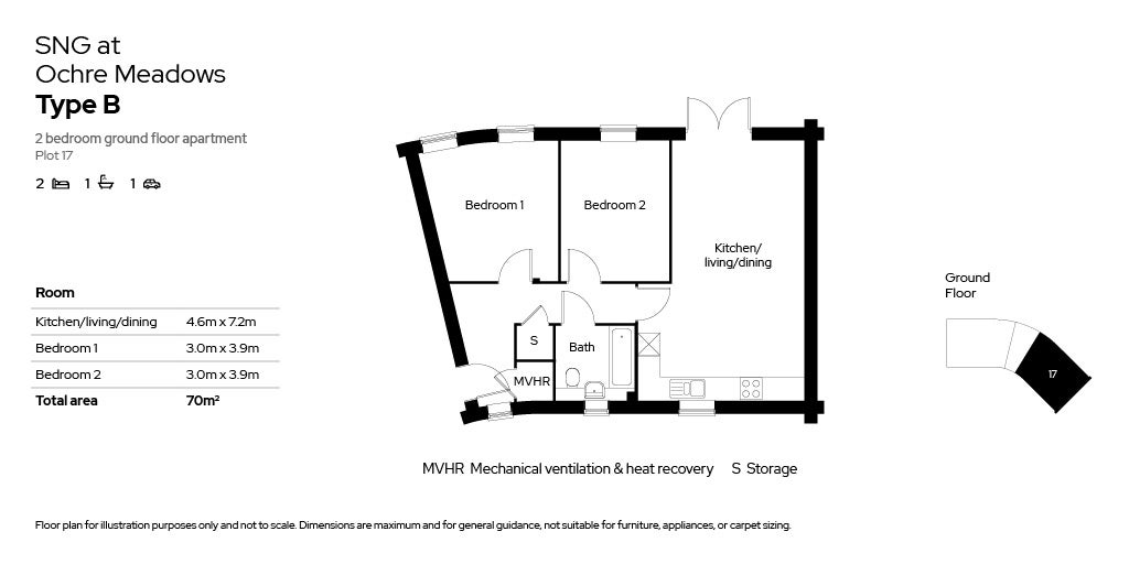 Floor plan for Type B