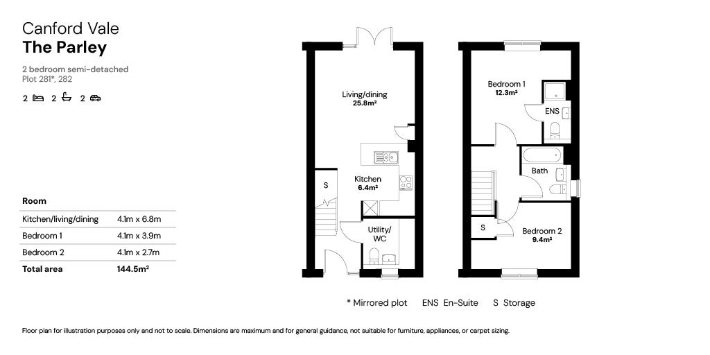 Canford Vale Plots 281 + 282 Floor plan