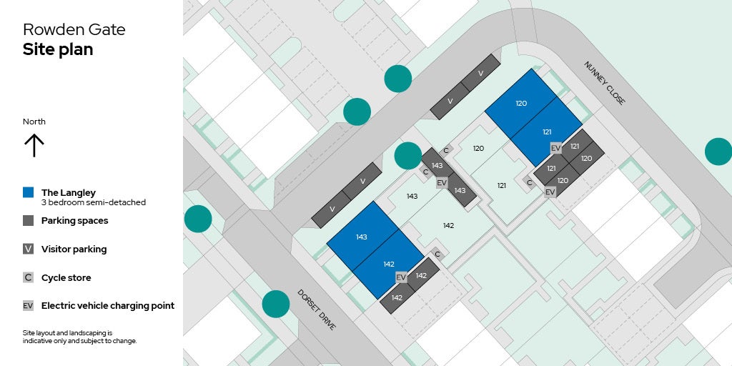 Site plan for Plots 120, 121, 142 & 143