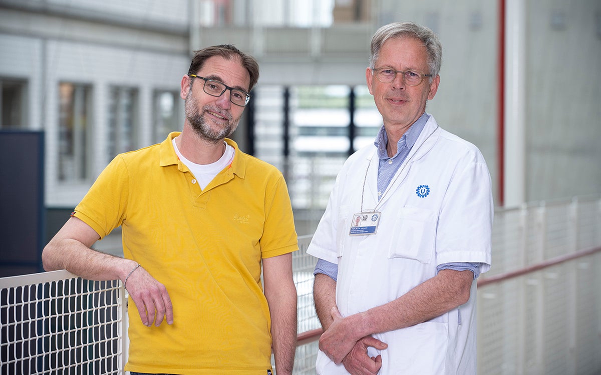 Studiecoördinator Paco Welsing PhD (links) en hoofdonderzoeker Jaap van Laar MD PhD (rechts)  