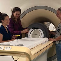 Reseachers at an MRI