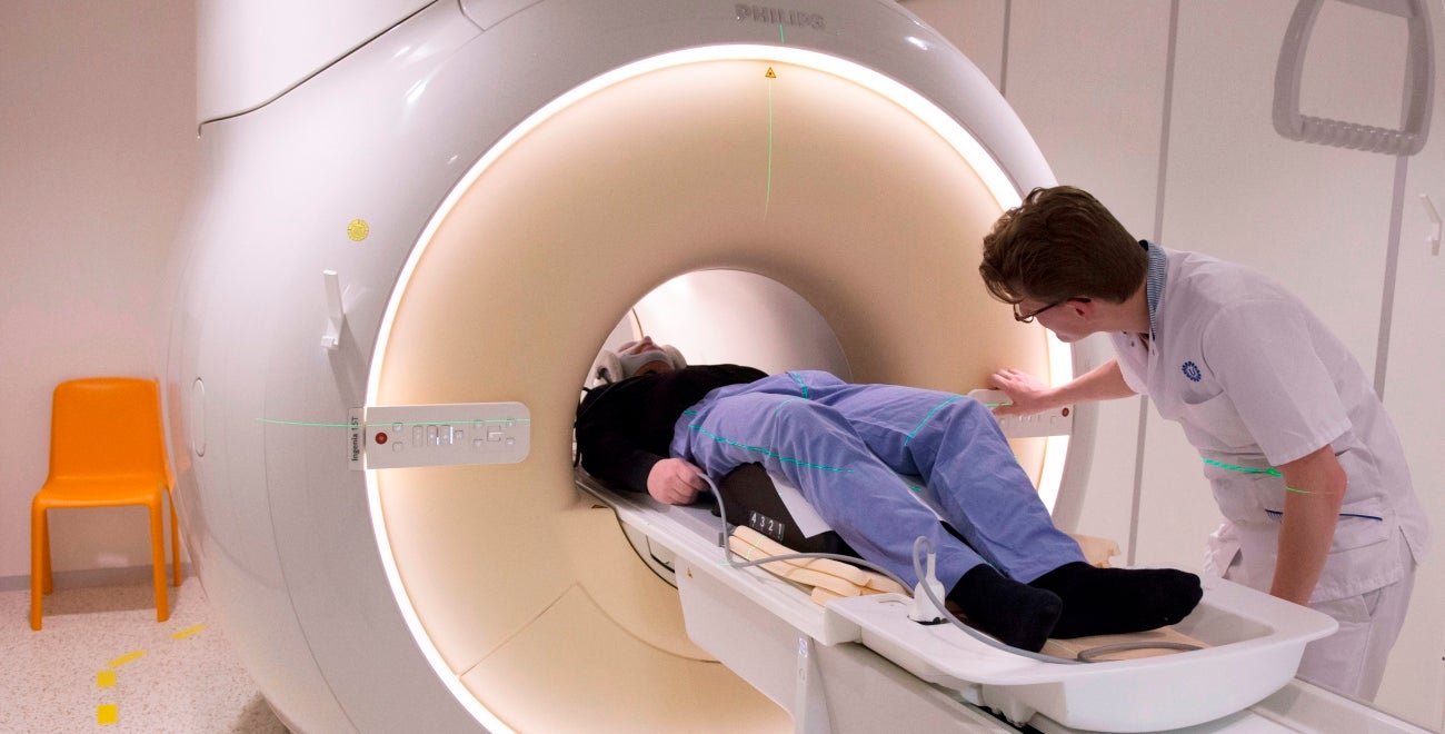 Patiënt in MRI