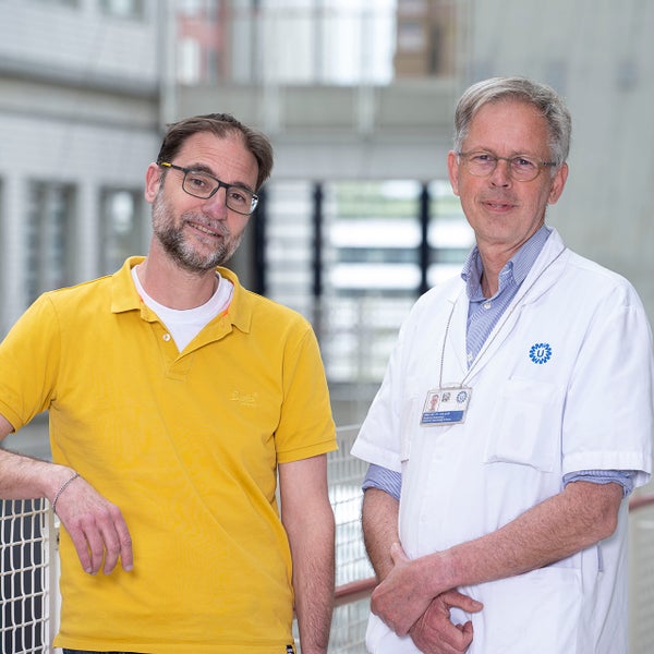 Studiecoördinator Paco Welsing PhD (links) en hoofdonderzoeker Jaap van Laar MD PhD (rechts)  