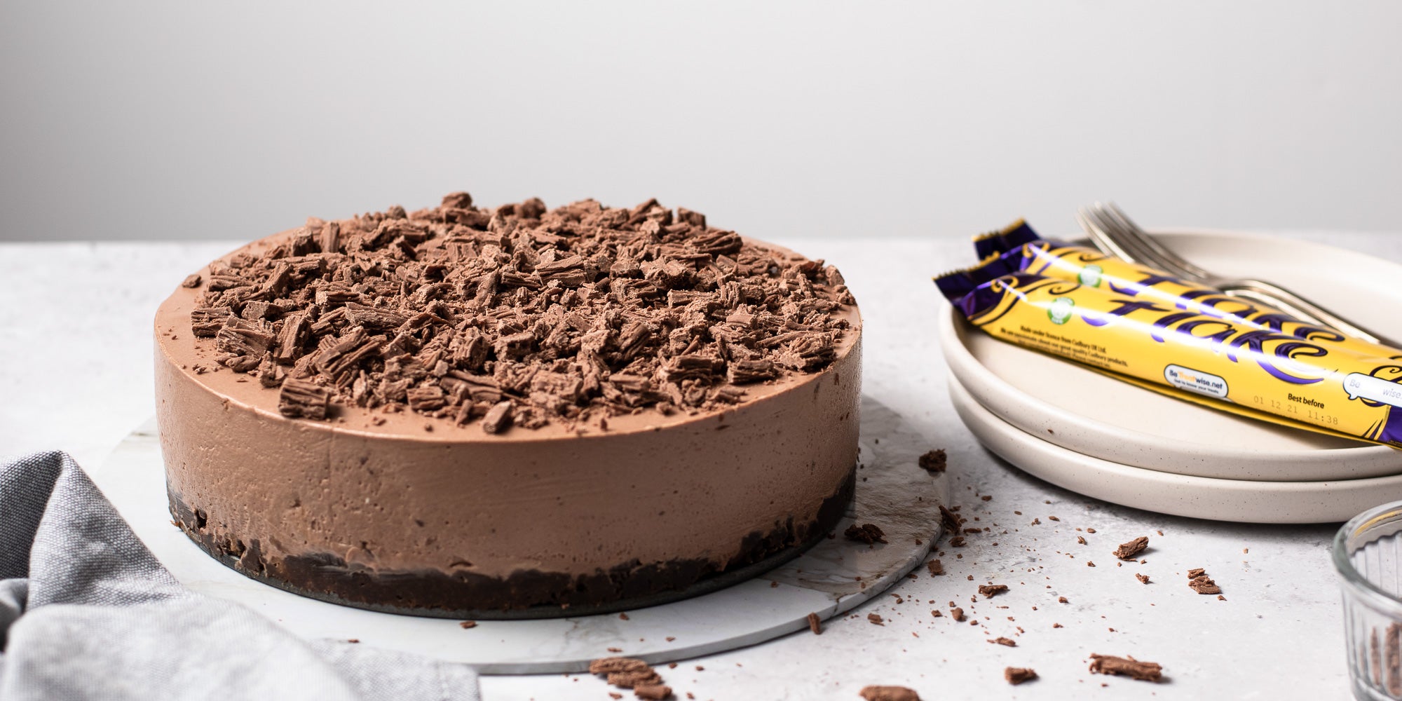 No bake chocolate flake cheesecake