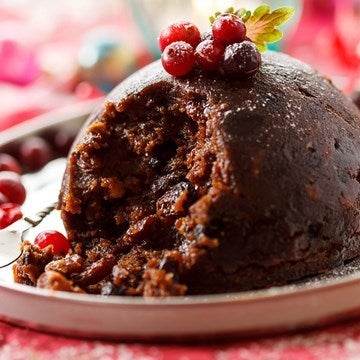 Christmas pudding on a plate