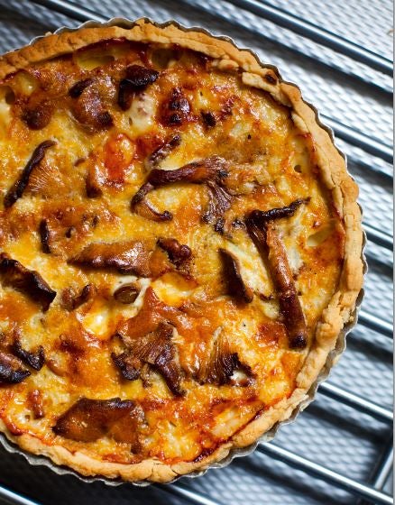 Swedish Chanterelle and Vasterbottensost Tart