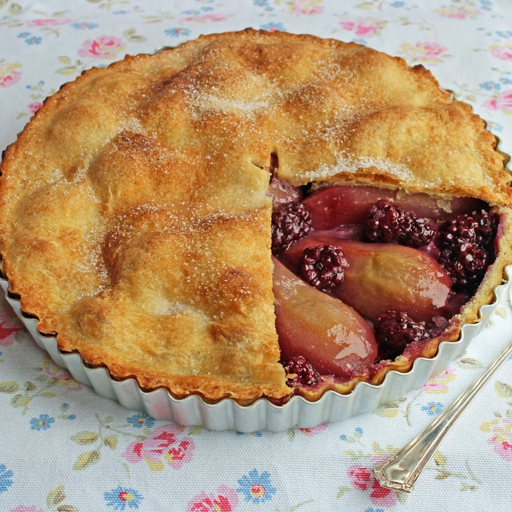 Calorie Conscious Pear & Blackberry Pie