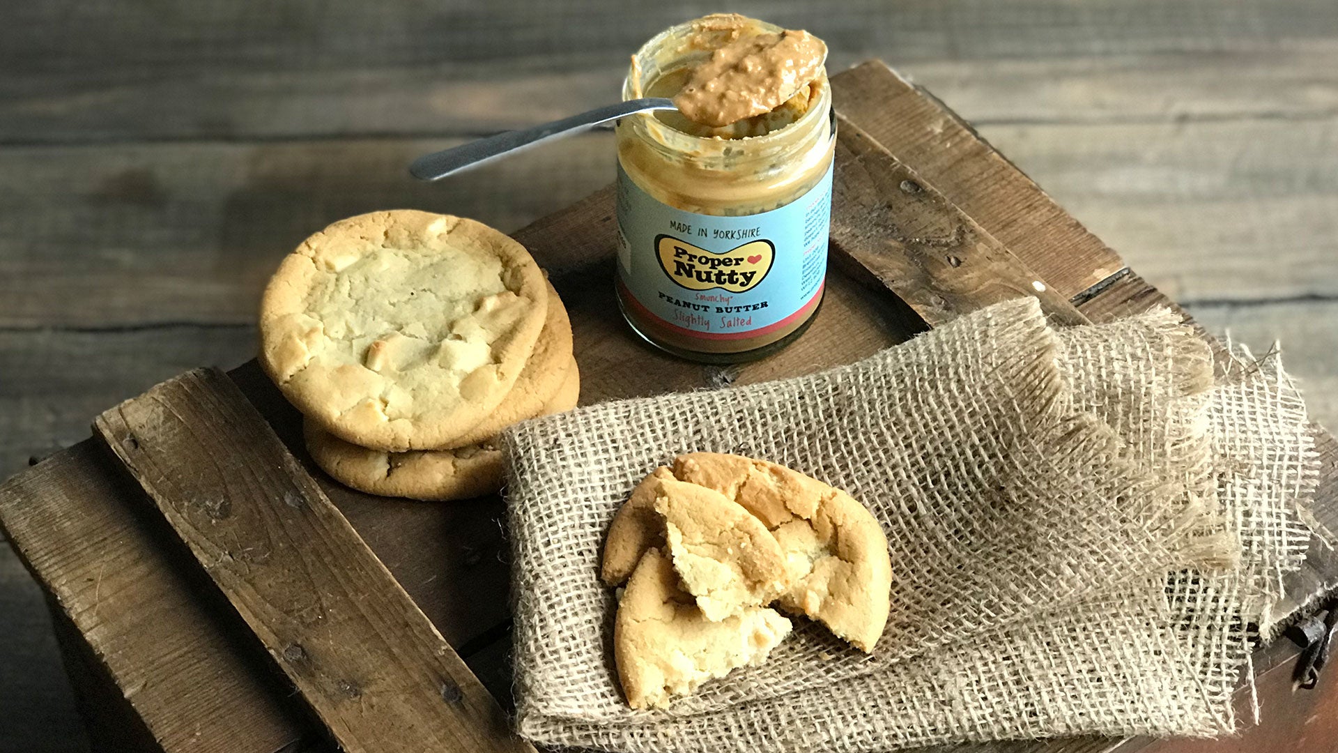 Peanut Butter & White Chocolate Chip Cookies