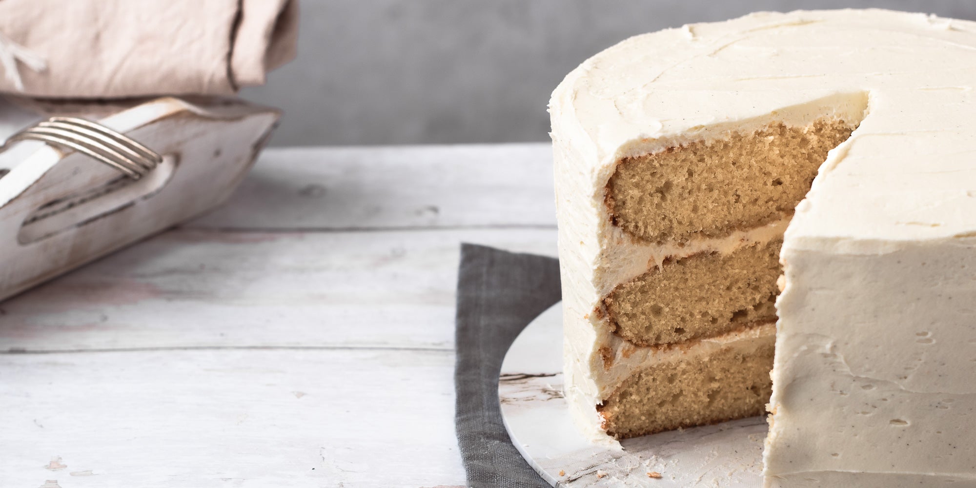 Vanilla Cake on a plate