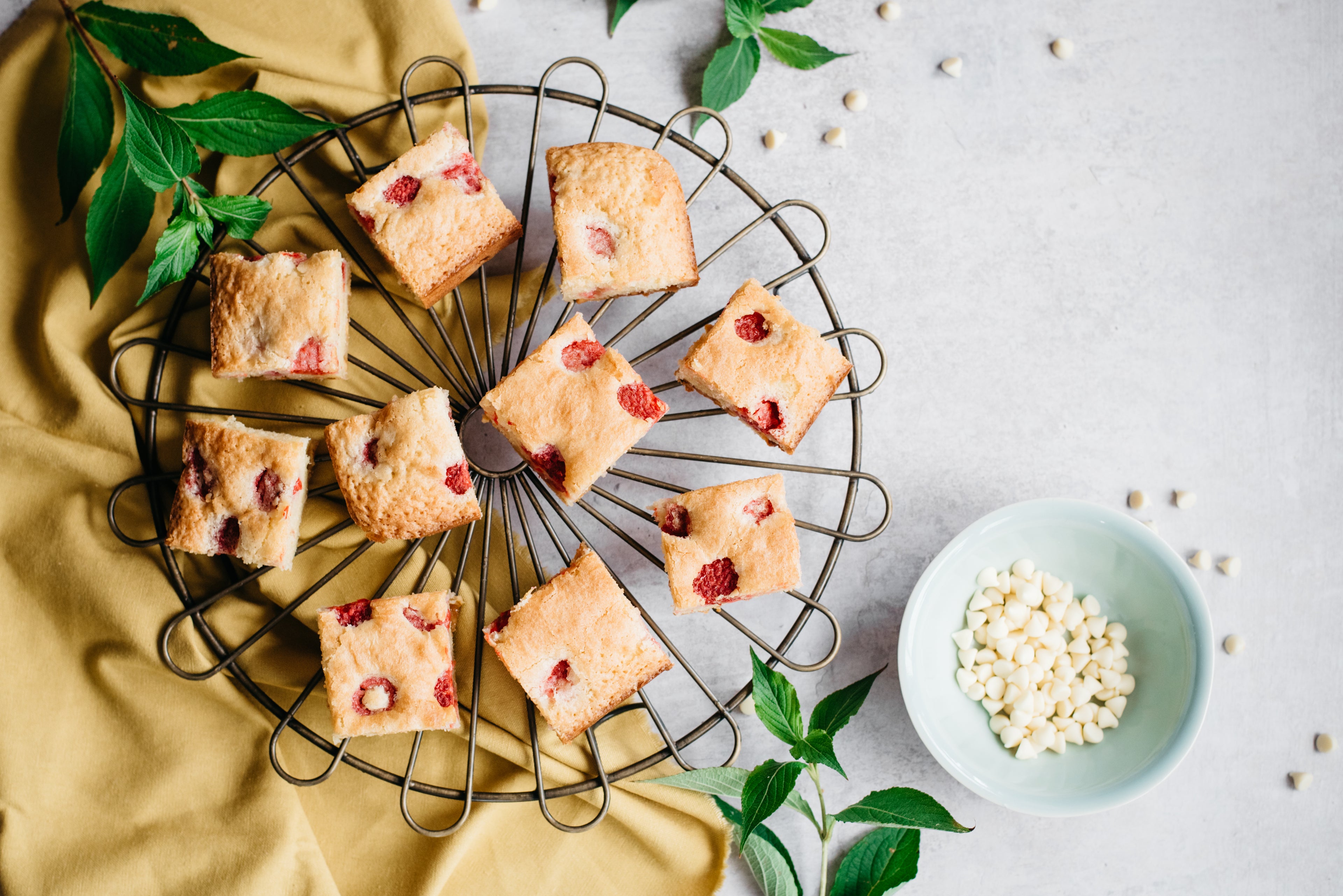 Top down view of a batch of blondies