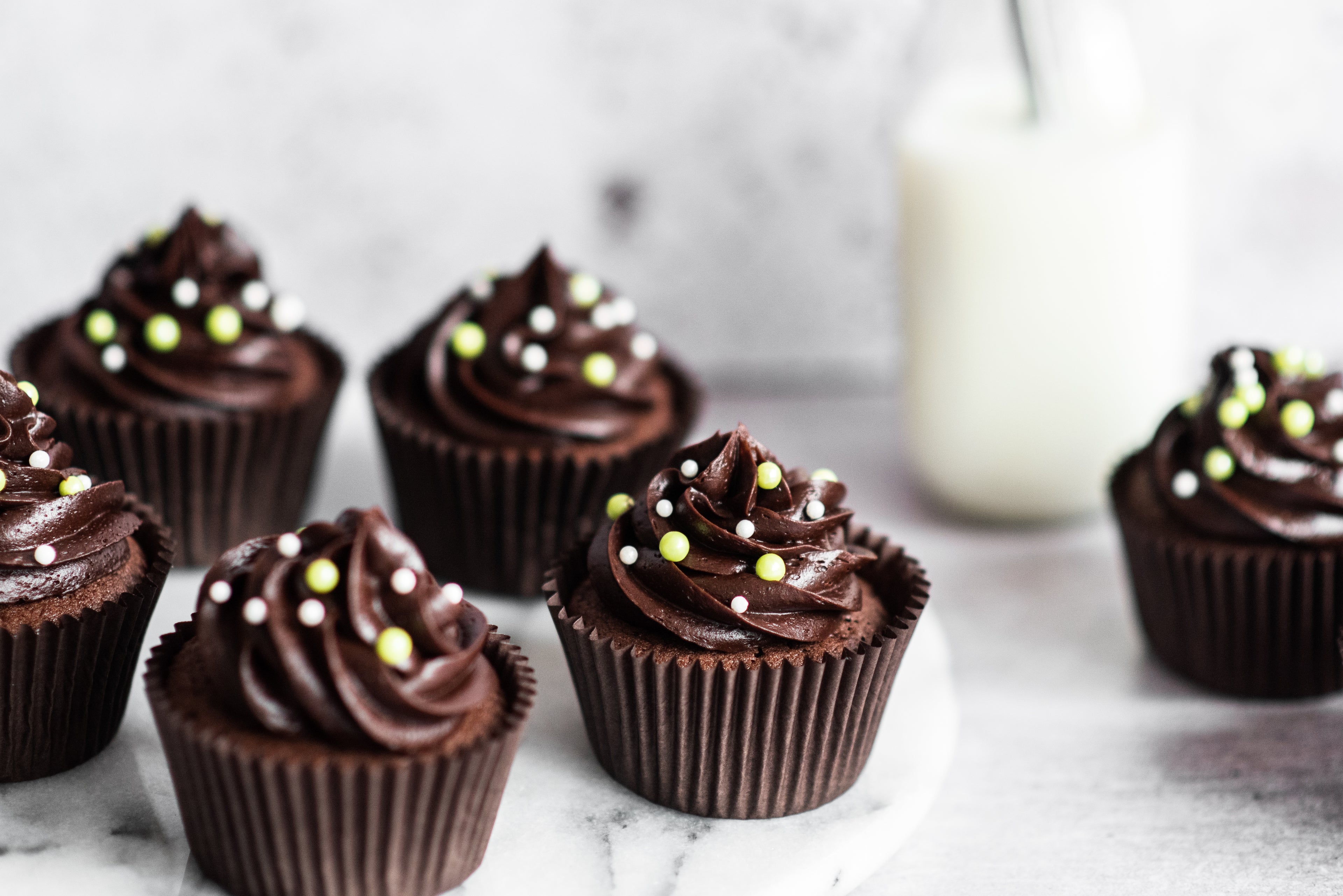 Chocolate cupcakes with chocolate buttercream