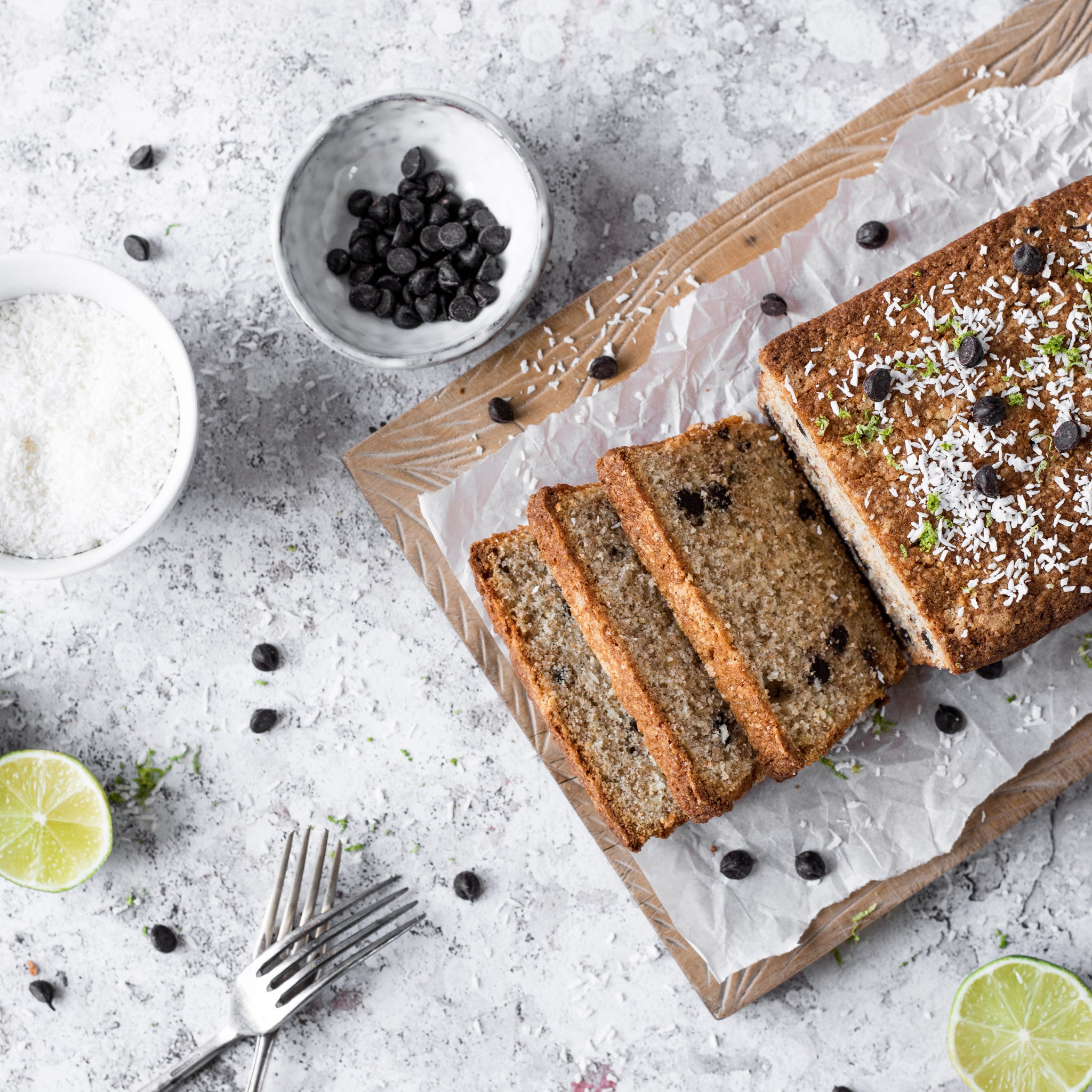 Coconut Lime & Chocolate Loaf