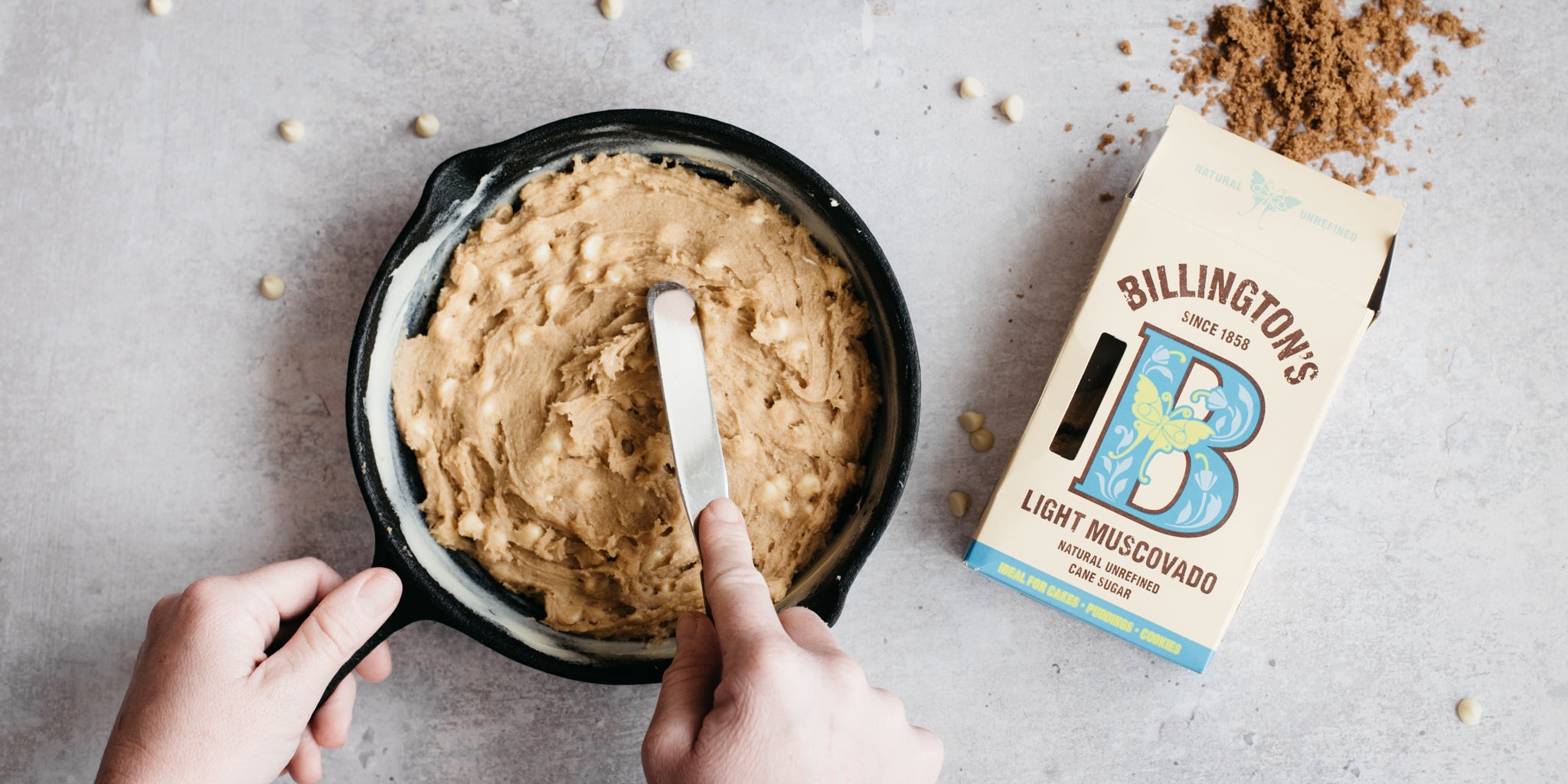 White Chocolate Chip Cookie Skillet