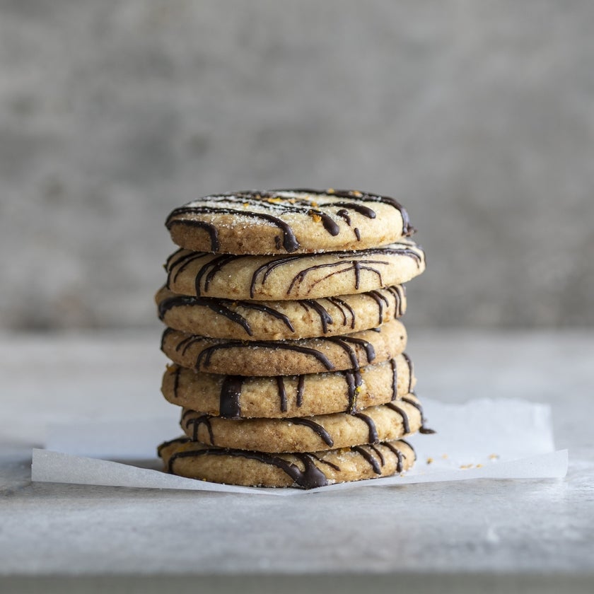 Vegan Dark Chocolate & Orange Shortbread