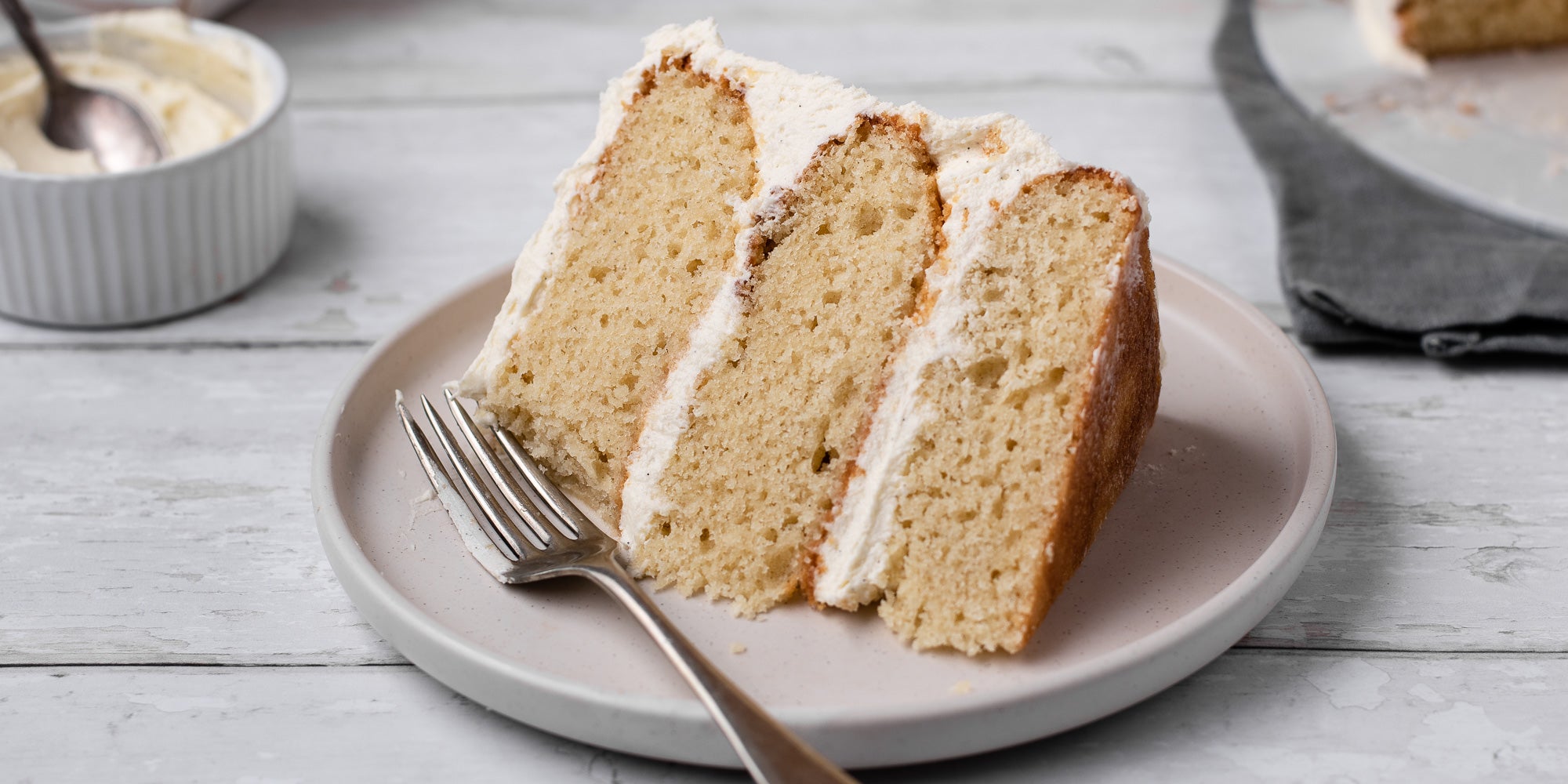 Vanilla Cake on a plate