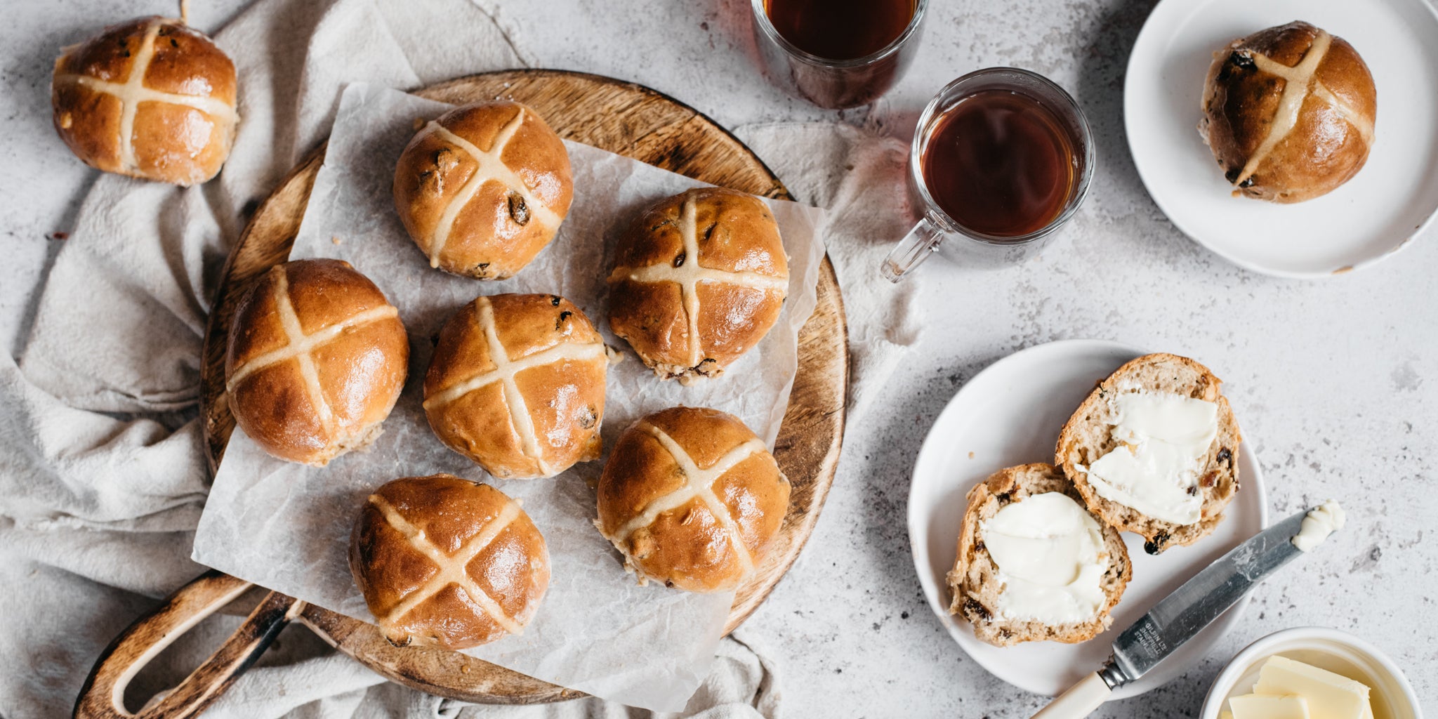 Sourdough Hot Cross Buns