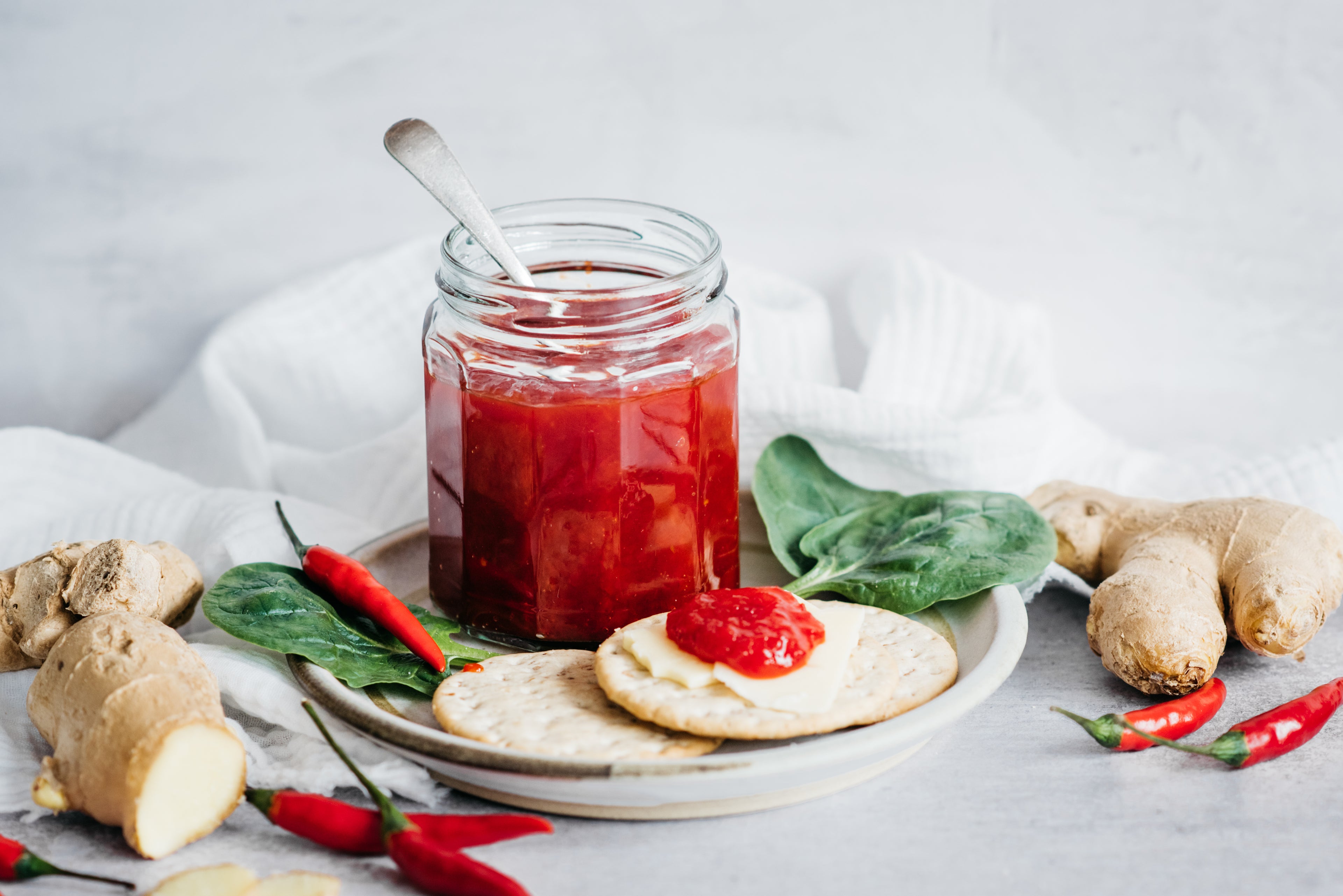 Chilli Ginger Jam in a jar