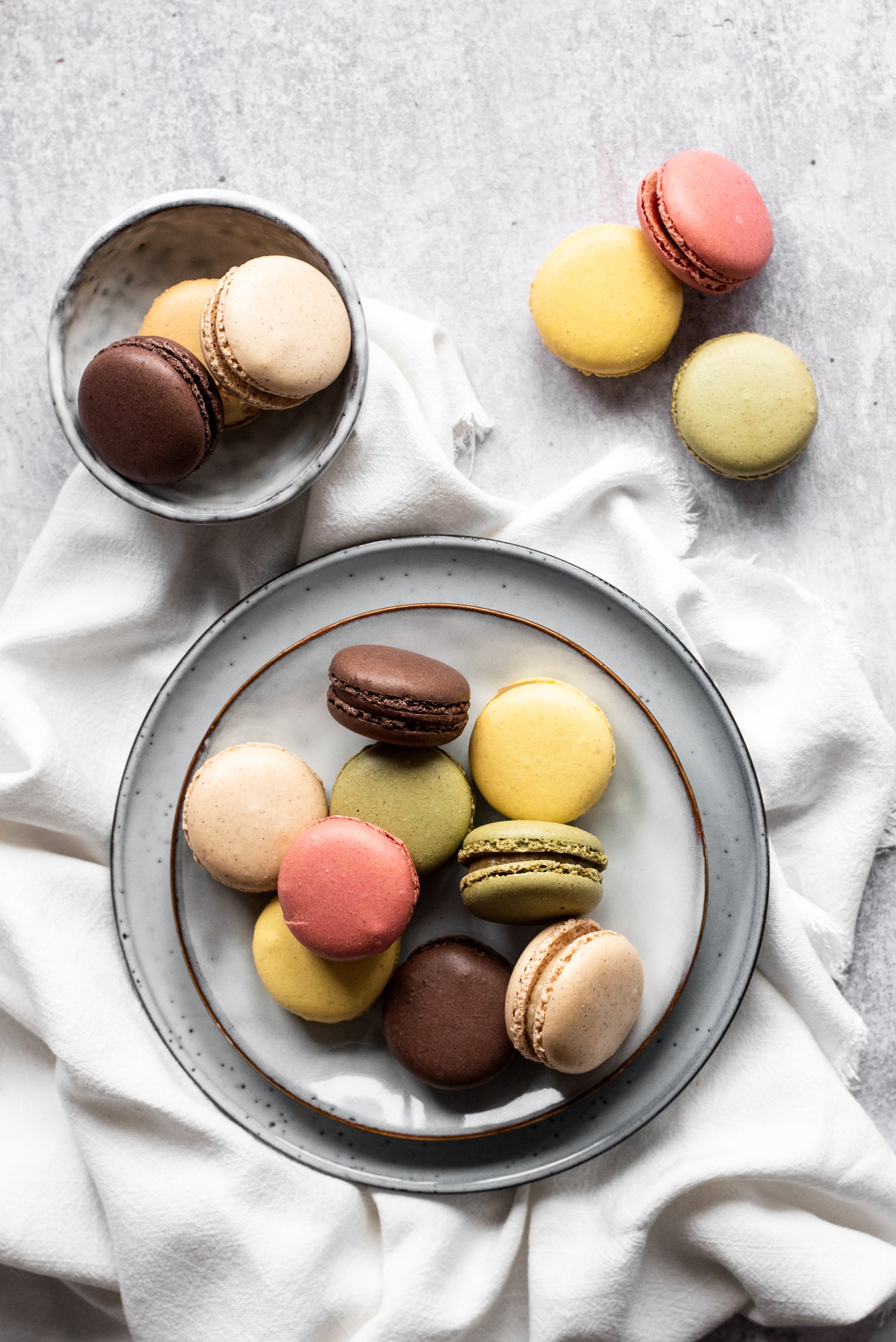 colourful macaroons
