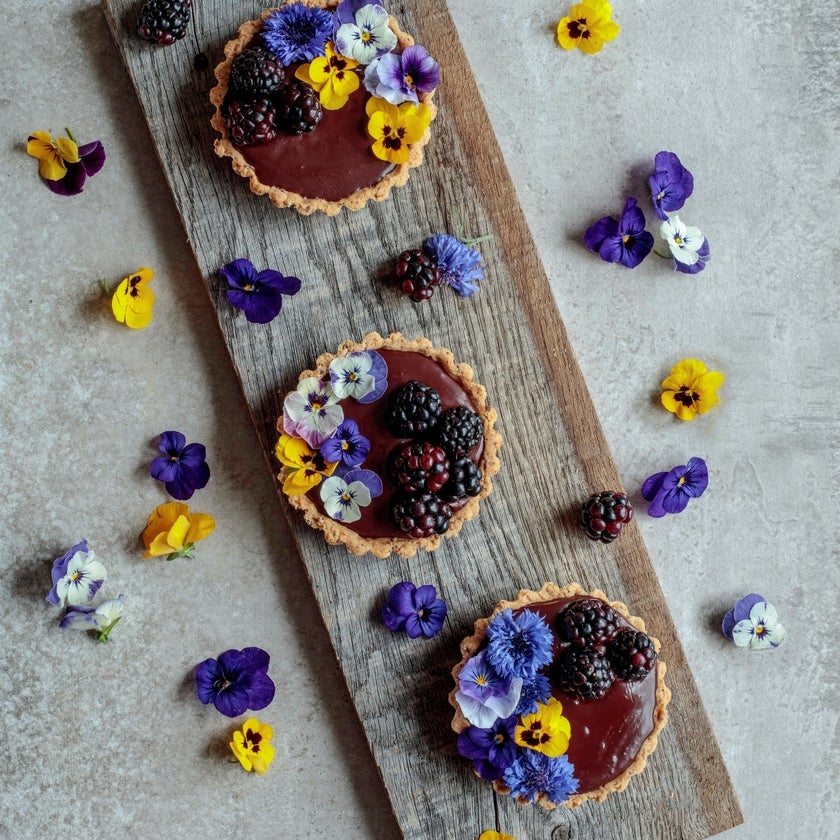 Vegan Chocolate Ganache Tarts