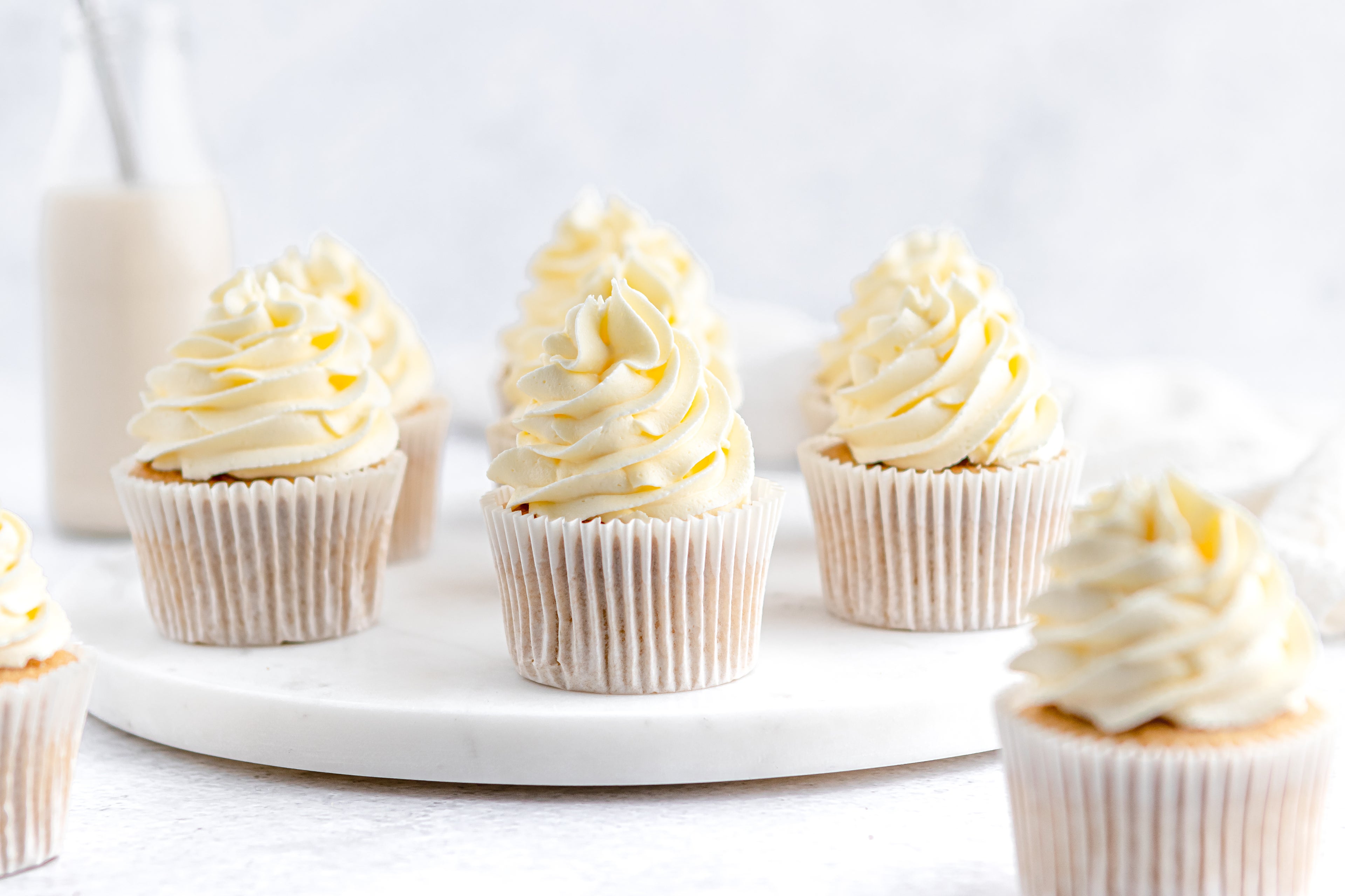 Close up of Gluten Free Cupcakes with buttercream