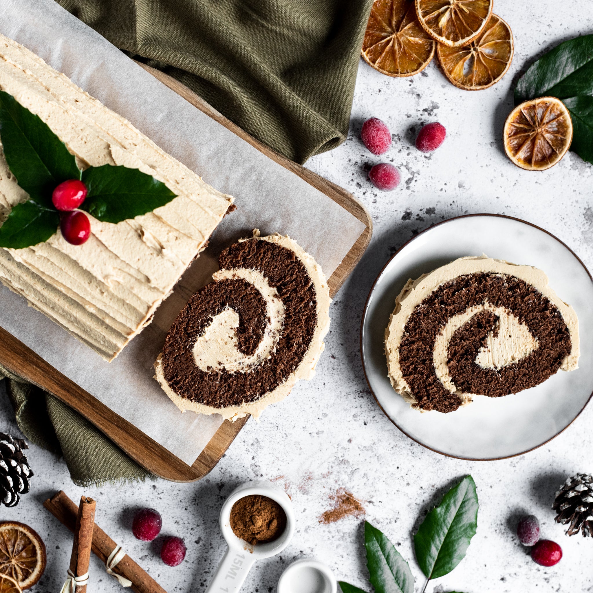 Biscoff Yule Log