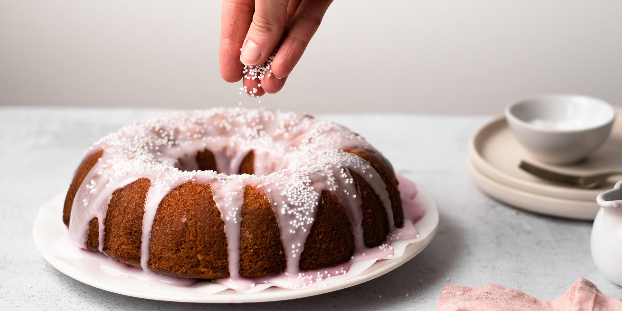 Strawberry Marble Bundt Cake