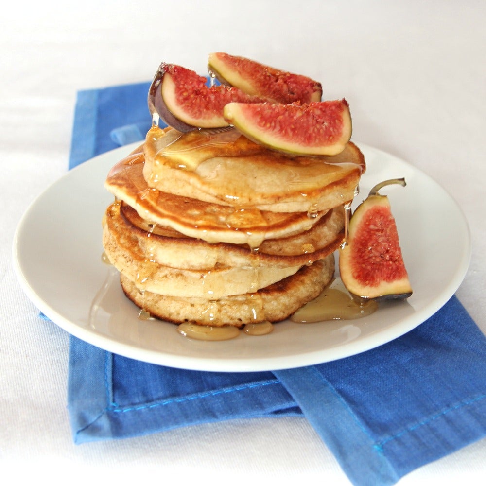 Buttermilk Pancakes with Figs & Honey