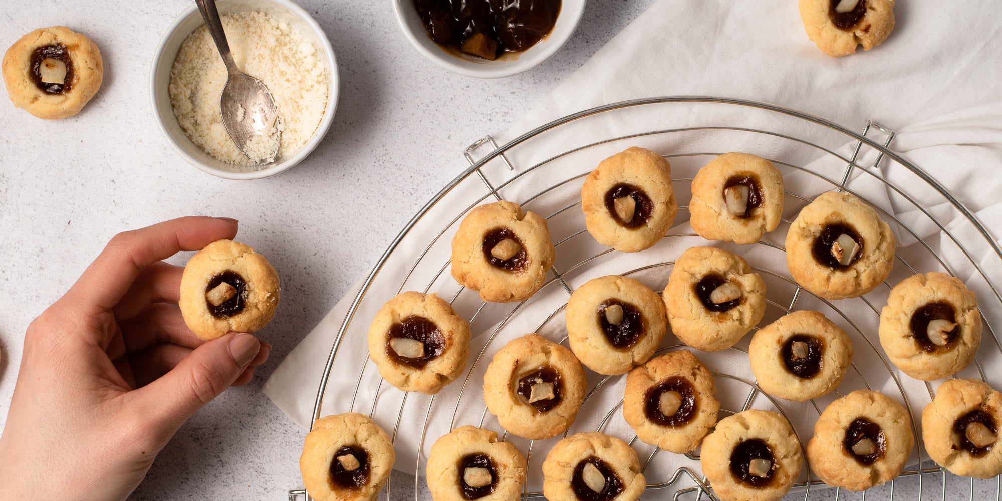 Savoury Parmesan Thumbprint Biscuits