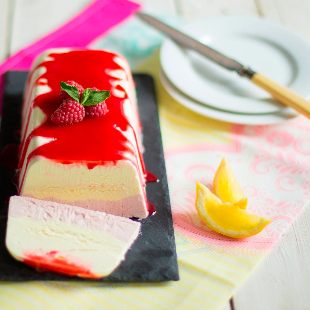 Lemon Curd & Raspberry Ice Cream Loaf