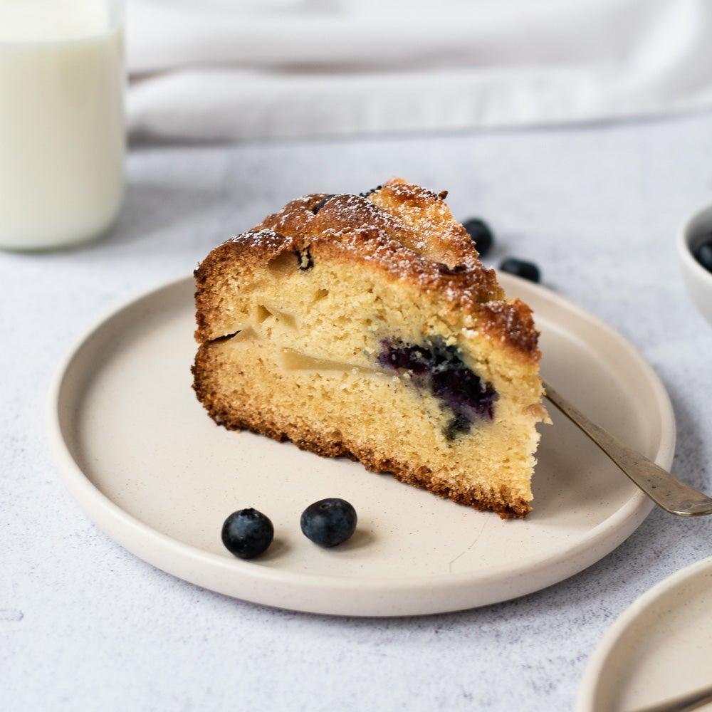 slice of cake on a  plate 