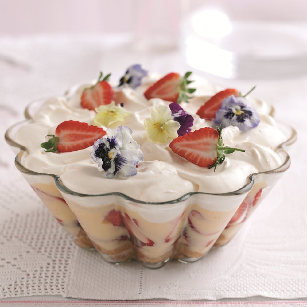 Strawberry Trifle with Pimms